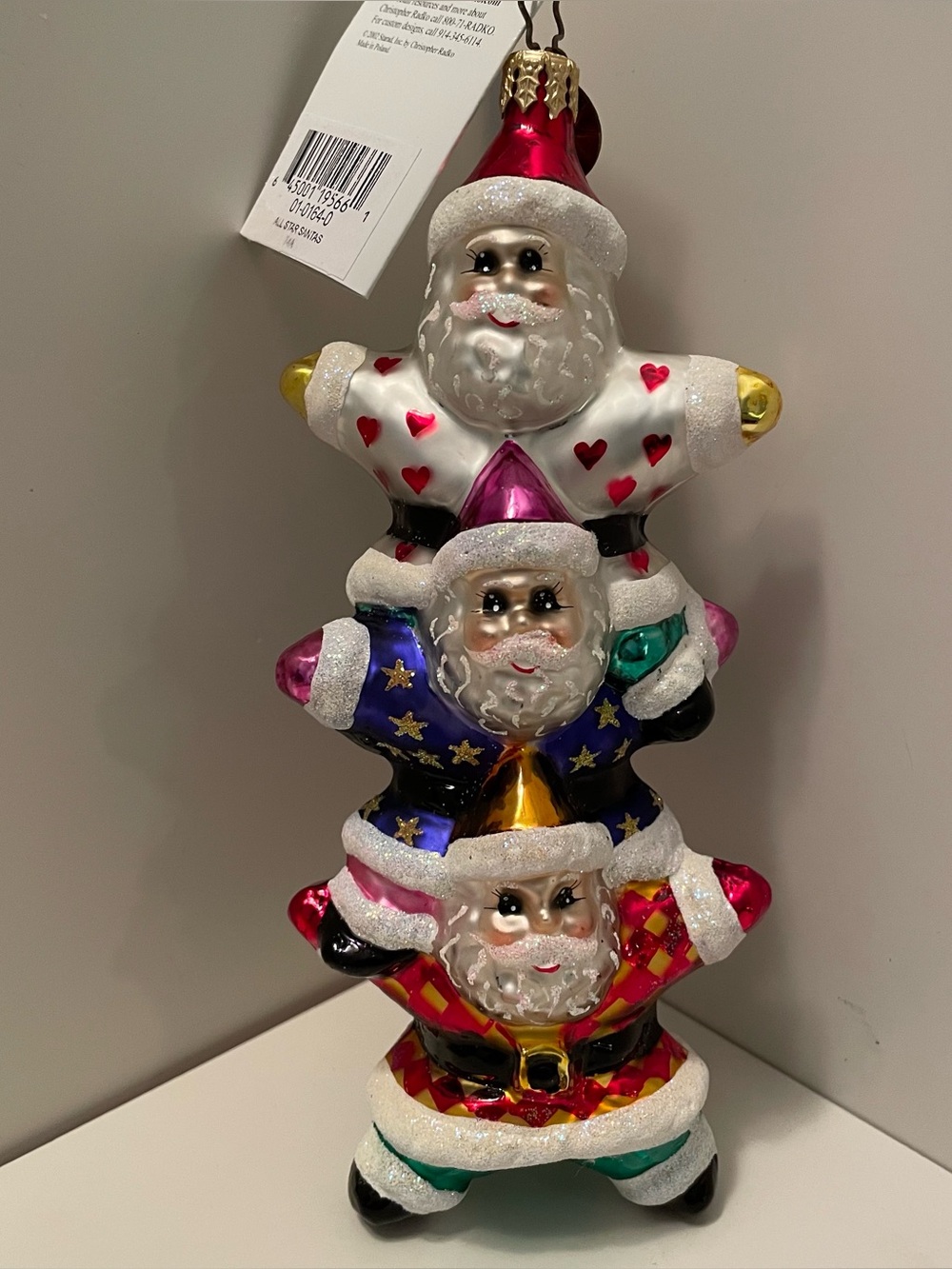 Vintage Christopher Radko “All Star Santa” Christmas Ornament